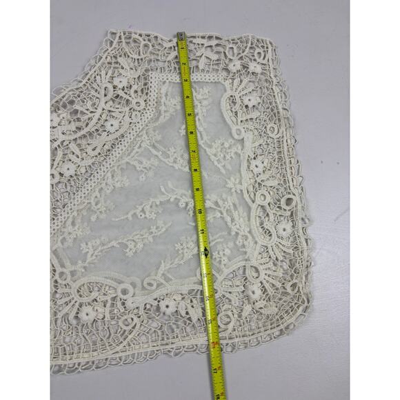 Cottagecore Sundance Lace Overlay Sheer Crochet Top Small - Picture 6 of 6